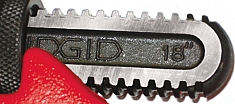 Резьба верхней щеки концевого трубного ключа Ridgid Heavy Duty E-18