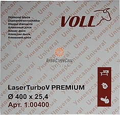 Упаковка алмазного диска Voll LaserTurboV Premium 400 мм